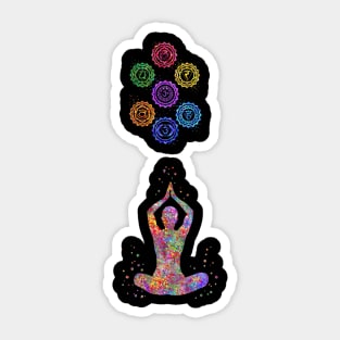 Yoga lady pose Sticker